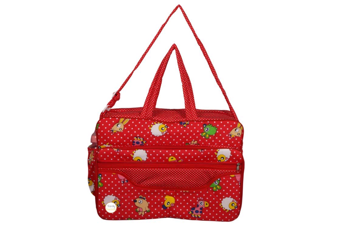 Trendy Dukaan Diaper Mother Bag for New Born Baby - Multipurpose PVC Bag  with Multiple Compartments Red - 1 price in Dubai, UAE