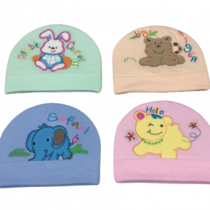 Newborn Baby Printed Cotton Round Caps with Embroidery Regular (0-3 month)  ( Pack of 2 Pcs) – Born Baby Products Online in India: Kids Shopping Online  in India